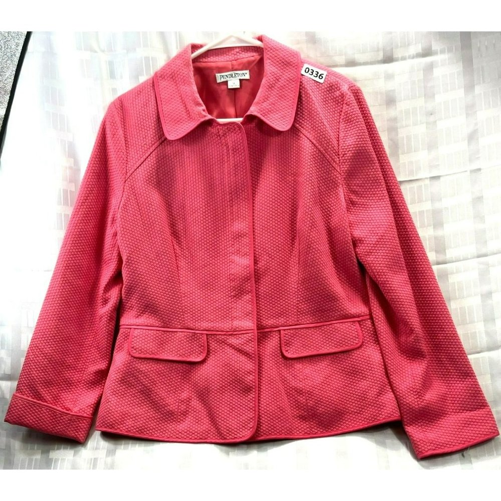 PENDLETON, Women BLAZER, long sleeve, SIZE 14, COLOR PINK